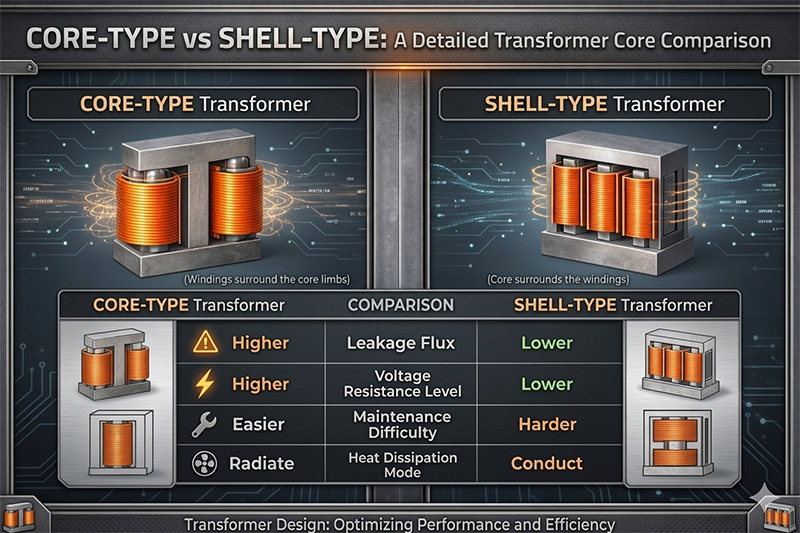 Core-Type vs Shell-Type Transformer Cores