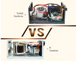 What is the advantage of a toroidal core over an EI core